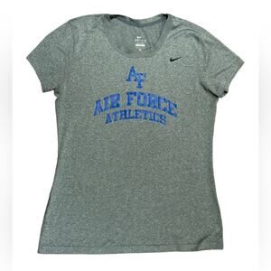 Nike Dri-Fit Gray Short Sleeve Air Force Academy Athletics Womens Medium T-Shirt
